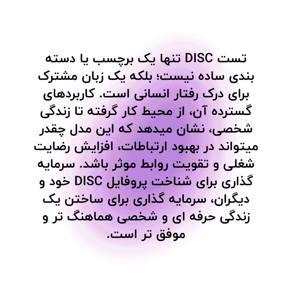 کاربردهای کلیدی تست DISC در محیط کار (2)